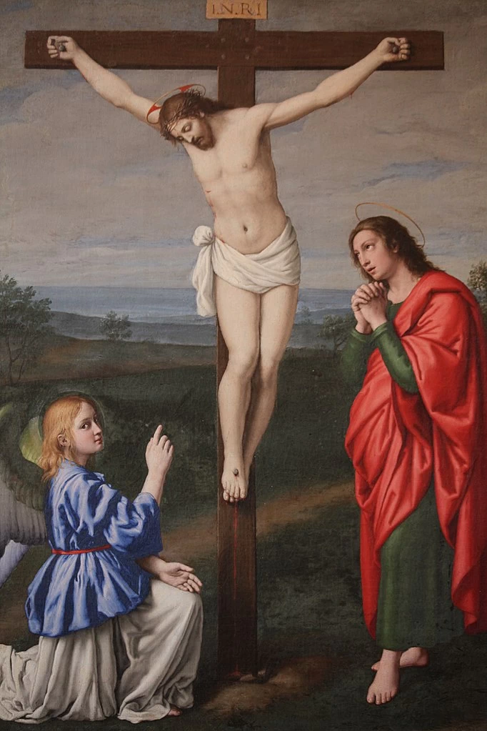 Cristo Crocifisso tra un Angelo e San Giovanni Evangelista - Galleria Nazionale delle Marche, Urbino 1